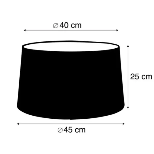 QAZQA Linnen lampenkap taupe 45 cm