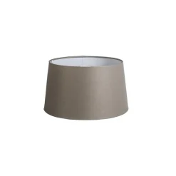 QAZQA Linnen lampenkap taupe rond schuin 35/30/18