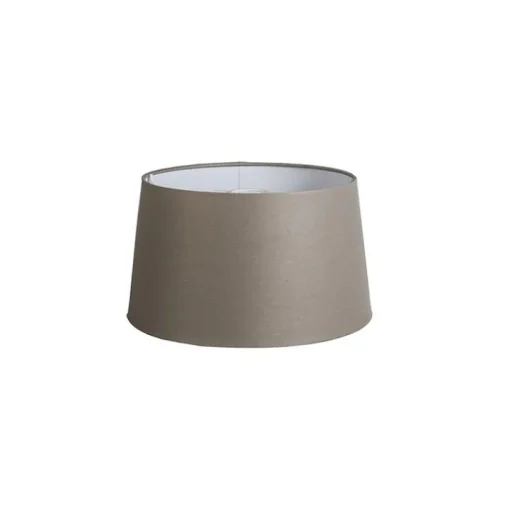 QAZQA Linnen lampenkap taupe rond schuin 35/30/18