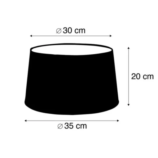 QAZQA Linnen lampenkap zwart 35 cm