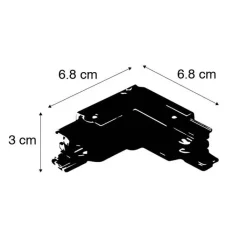 QAZQA L-Koppelstuk voor 3-fase rail wit rechts - 3-Phase