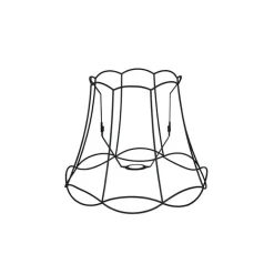 QAZQA Metalen lampenkap zwart 40/31 - Granny Frame