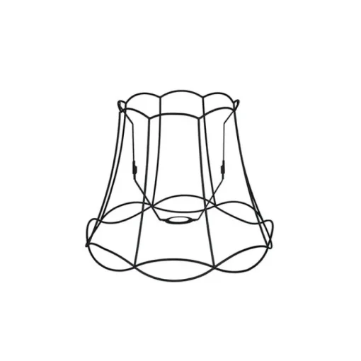 QAZQA Metalen lampenkap zwart 40/31 - Granny Frame
