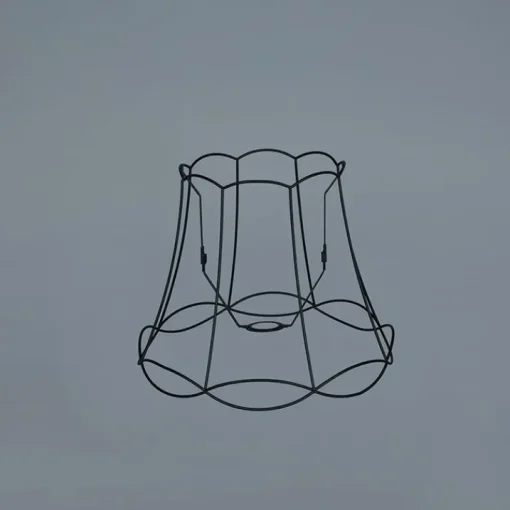 QAZQA Metalen lampenkap zwart 40/31 - Granny Frame
