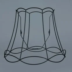 QAZQA Metalen lampenkap zwart 40/31 - Granny Frame