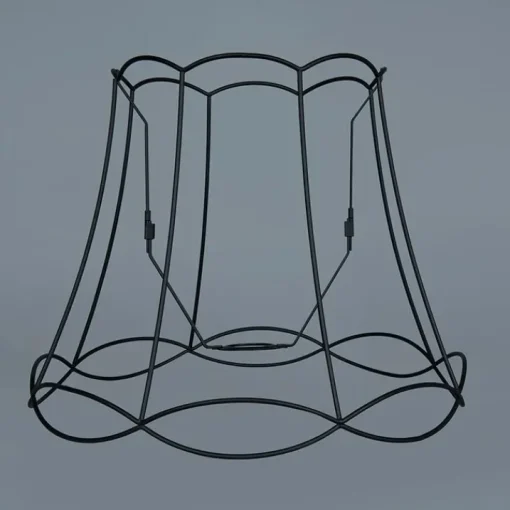 QAZQA Metalen lampenkap zwart 40/31 - Granny Frame
