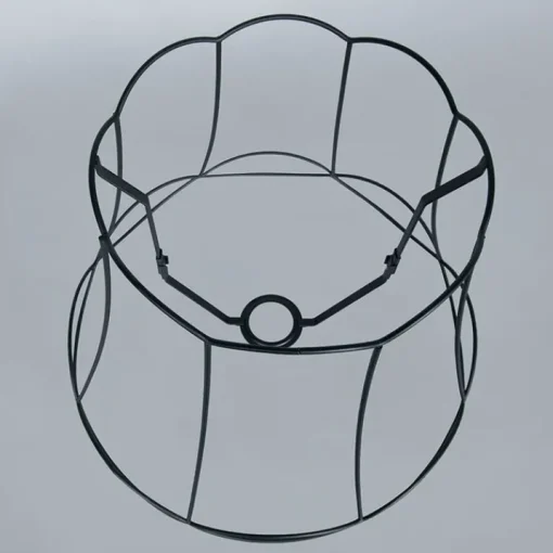 QAZQA Metalen lampenkap zwart 40/31 - Granny Frame