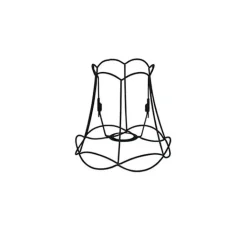 QAZQA Metalen lampenkap zwart 20/19 - Granny Frame