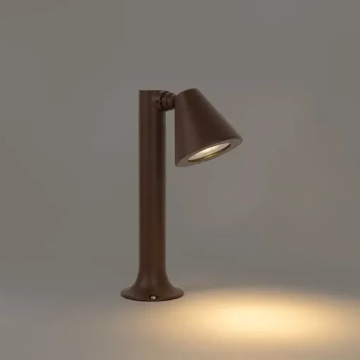 QAZQA Modern buiten paaltje roestbruin 30 cm IP44 verstelbaar - Ciara