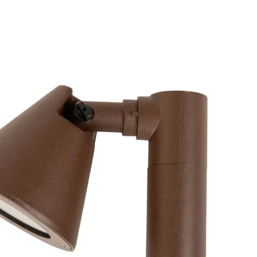 QAZQA Modern buiten paaltje roestbruin 30 cm IP44 verstelbaar - Ciara