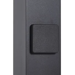 QAZQA Modern buiten paaltje zwart met smoke glas 70cm met schemersensor IP44 - Denmark