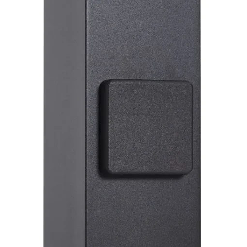 QAZQA Modern buiten paaltje zwart met smoke glas 70cm met schemersensor IP44 - Denmark
