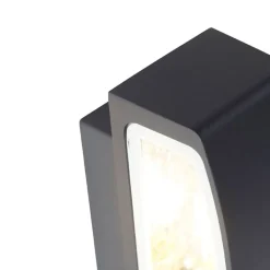 QAZQA Modern buitenwandlamp grafiet 14,3 cm IP44 - Latina