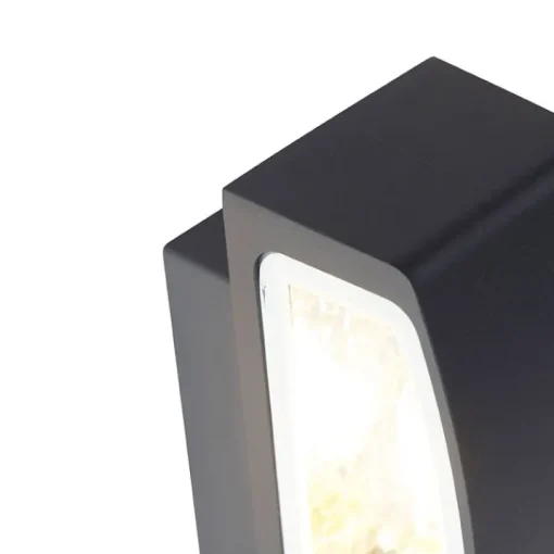 QAZQA Modern buitenwandlamp grafiet 14,3 cm IP44 - Latina