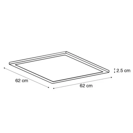 Shada Modern LED paneel wit 62 cm incl. LED - Fons