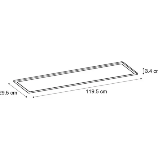 Shada Modern LED paneel wit 119,5 cm incl. LED - Fons