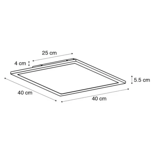QAZQA Modern LED paneel wit 40 cm incl. LED 4-staps dimbaar - Liv