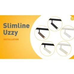 QAZQA Modern railsysteem met 10 spots beige met zwart 1-fase - Slimline Uzzy