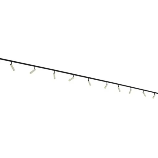 QAZQA Modern railsysteem met 10 spots beige met zwart 1-fase - Slimline Uzzy