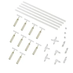 QAZQA Modern railsysteem met 10 spots beige met wit 1-fase - Slimline Uzzy