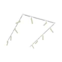 QAZQA Modern railsysteem met 10 spots beige met wit 1-fase - Slimline Uzzy