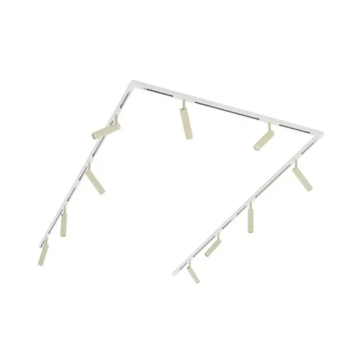 QAZQA Modern railsysteem met 10 spots beige met wit 1-fase - Slimline Uzzy