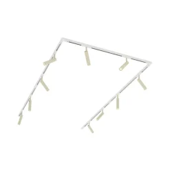 QAZQA Modern railsysteem met 10 spots beige met wit 1-fase - Slimline Uzzy