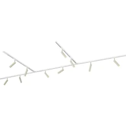 QAZQA Modern railsysteem met 10 spots beige met wit 1-fase - Slimline Uzzy