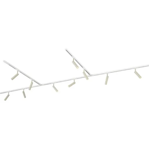 QAZQA Modern railsysteem met 10 spots beige met wit 1-fase - Slimline Uzzy