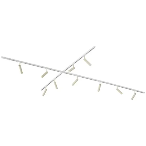 QAZQA Modern railsysteem met 10 spots beige met wit 1-fase - Slimline Uzzy