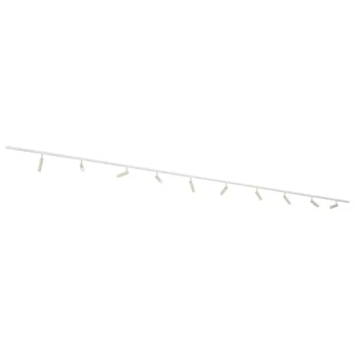QAZQA Modern railsysteem met 10 spots beige met wit 1-fase - Slimline Uzzy