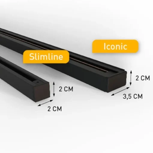 QAZQA Modern railsysteem met 6 spots zwart 1-fase - Slimline Uzzy