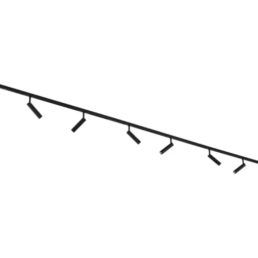 QAZQA Modern railsysteem met 6 spots zwart 1-fase - Slimline Uzzy