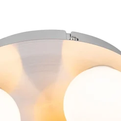 QAZQA Moderne badkamer plafondlamp staal 3-lichts - Cederic