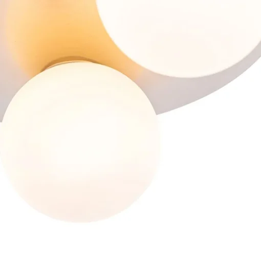 QAZQA Moderne badkamer plafondlamp staal 3-lichts - Cederic