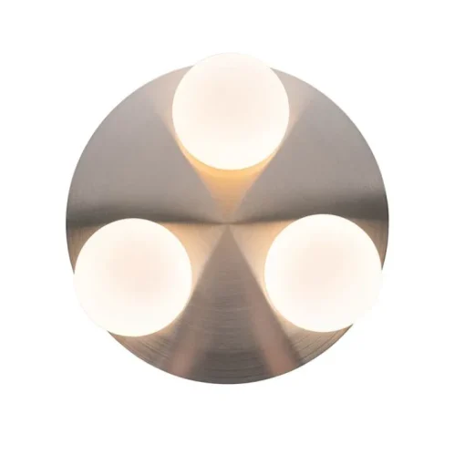QAZQA Moderne badkamer plafondlamp staal 3-lichts - Cederic