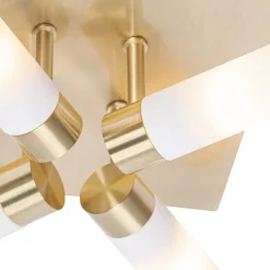 QAZQA Moderne badkamer plafondlamp messing 4-lichts IP44 - Bath