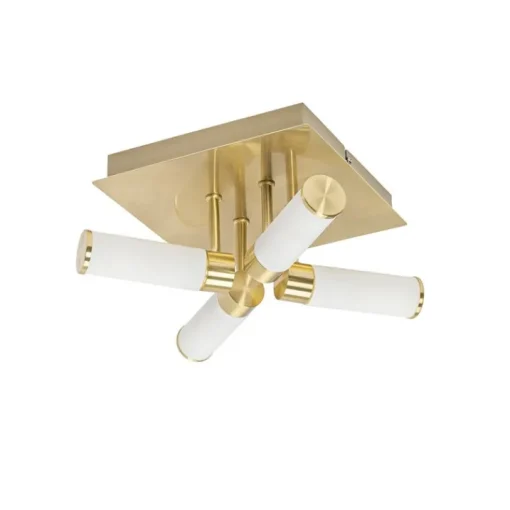 QAZQA Moderne badkamer plafondlamp messing 4-lichts IP44 - Bath