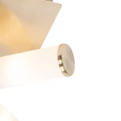 QAZQA Moderne badkamer plafondlamp messing 4-lichts IP44 - Bath