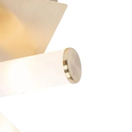 QAZQA Moderne badkamer plafondlamp messing 4-lichts IP44 - Bath