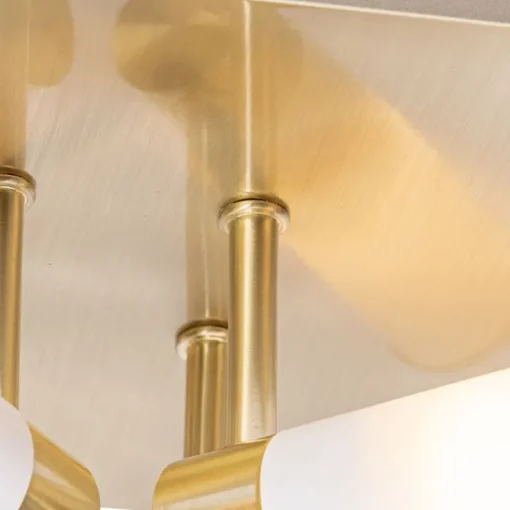 QAZQA Moderne badkamer plafondlamp messing 4-lichts IP44 - Bath