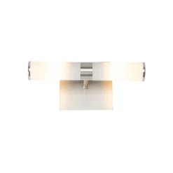QAZQA Moderne badkamer wandlamp staal IP44 2-lichts - Bath