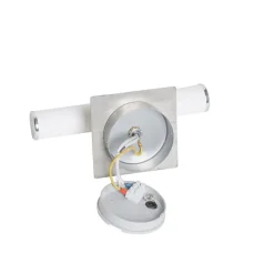 QAZQA Moderne badkamer wandlamp staal IP44 2-lichts - Bath