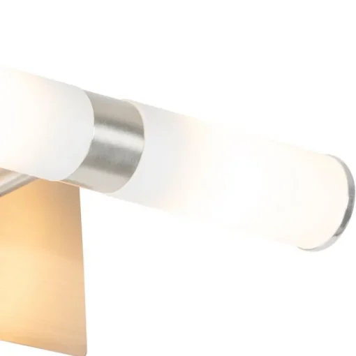 QAZQA Moderne badkamer wandlamp staal IP44 2-lichts - Bath