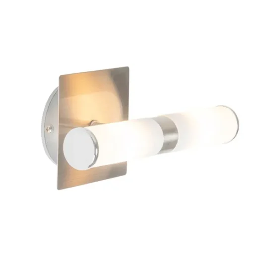 QAZQA Moderne badkamer wandlamp staal IP44 2-lichts - Bath