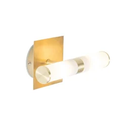 QAZQA Moderne badkamer wandlamp goud IP44 2-lichts - Bath