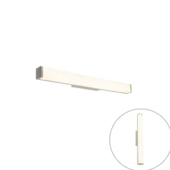QAZQA Moderne badkamer wandlamp staal 62 cm IP44 - Cascada