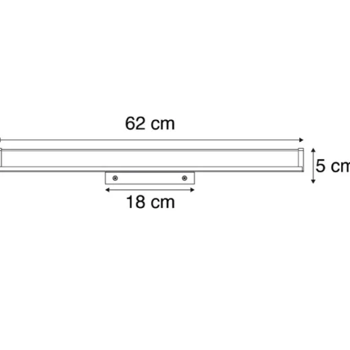 QAZQA Moderne badkamer wandlamp staal 62 cm IP44 - Cascada