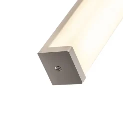 QAZQA Moderne badkamer wandlamp staal 62 cm IP44 - Cascada