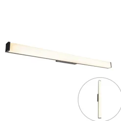 QAZQA Moderne badkamer wandlamp zwart 92 cm IP44 - Cascada